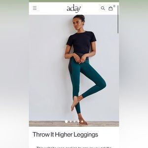 ADAY Throw it Higher Leggings Teal size M